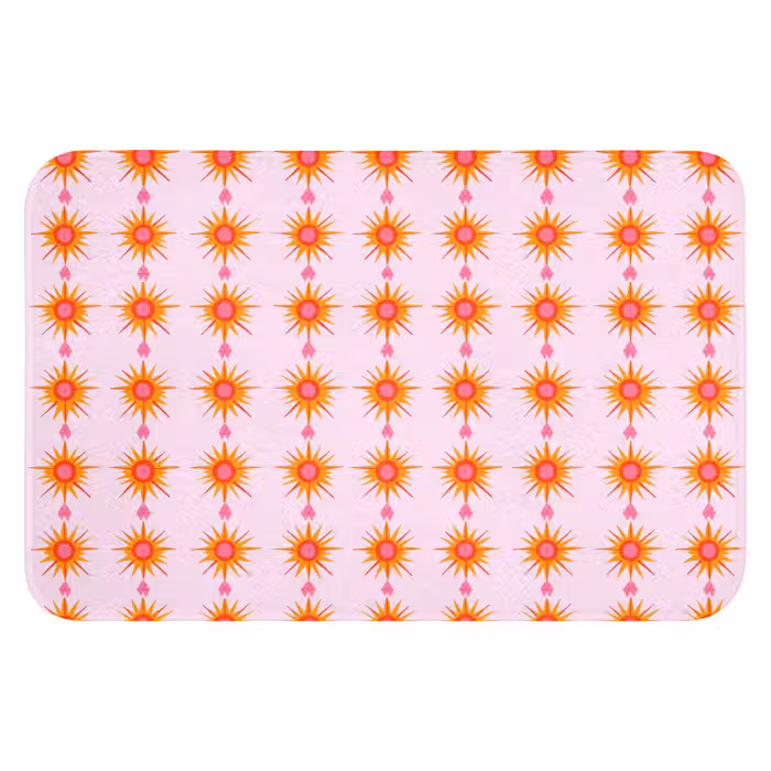 Badematte - Sonne - Motiv - Rosa
