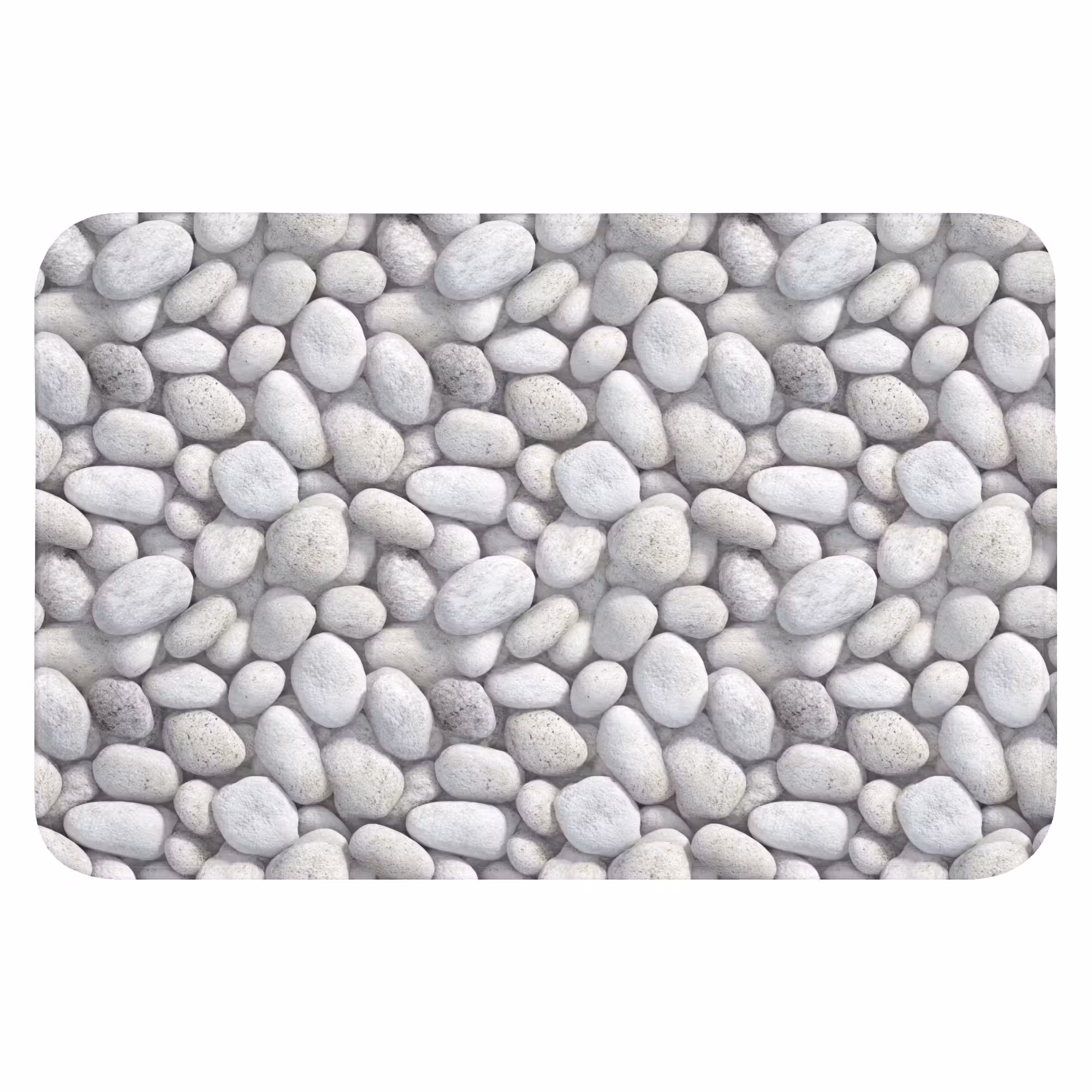 Badematte - Steine - Grau - Oval