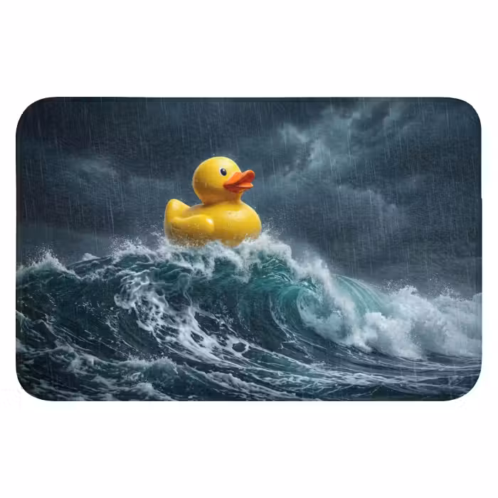 Badematte - Sturm - Gummi-Ente - Wellen