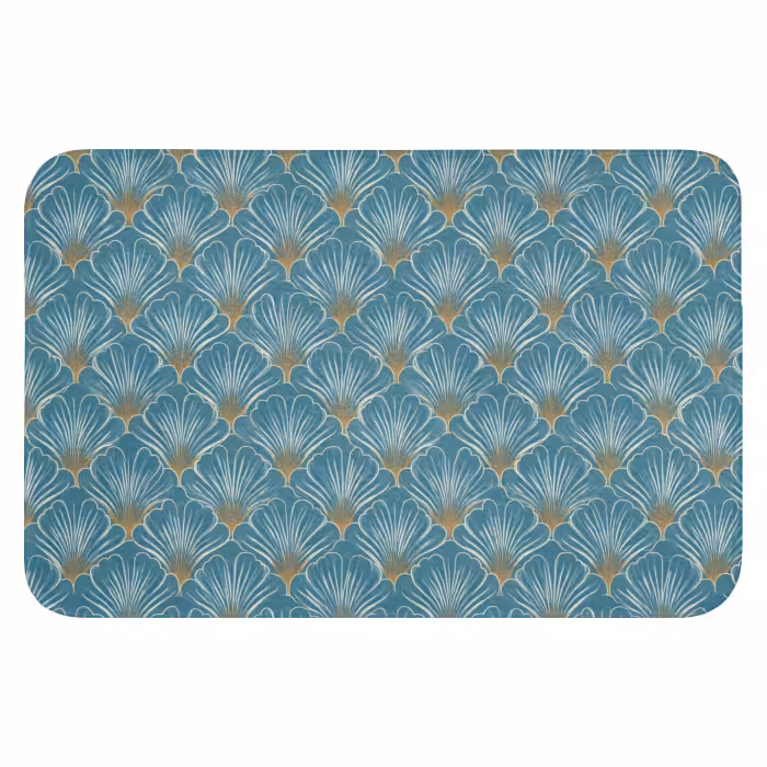 Badematte - Symmetrisch - Muster - Blau