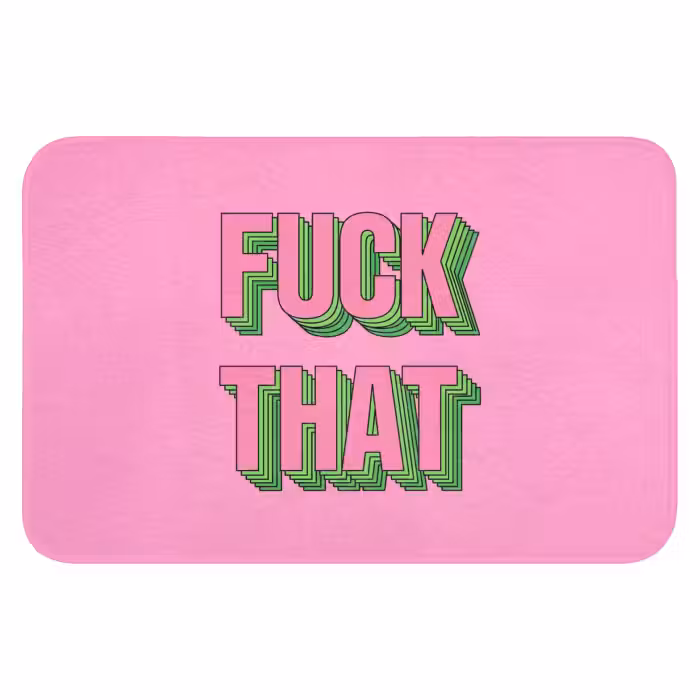 Badematte - Text - Fettdruck - Rosa
