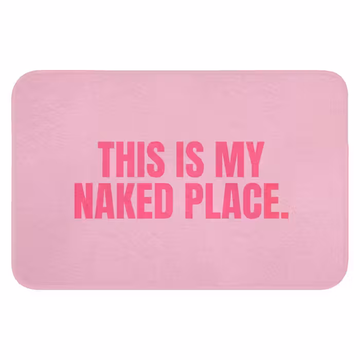 Badematte - Text - Modern - Rosa