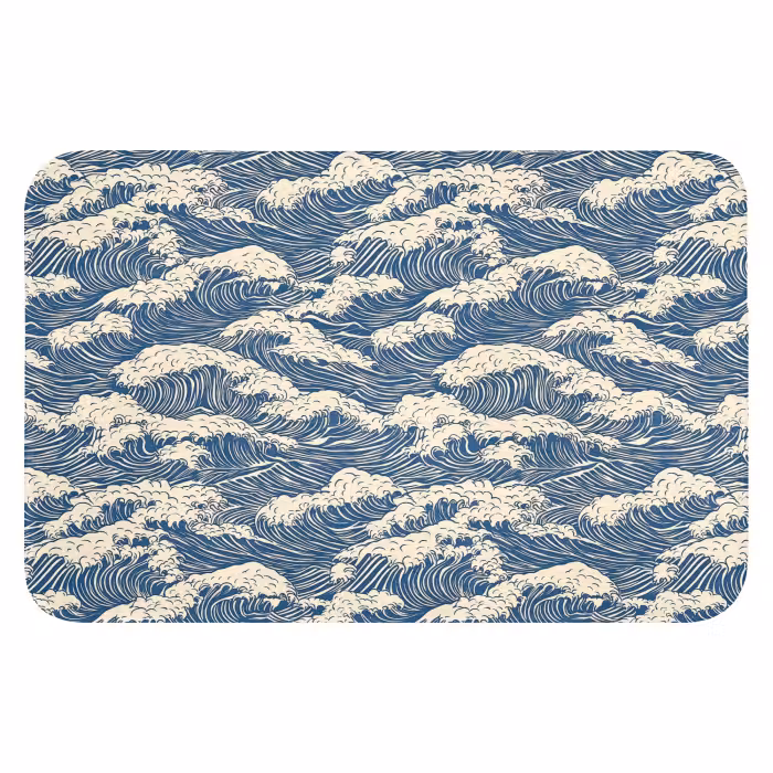 Badematte - Waves - Klassisch - Blau