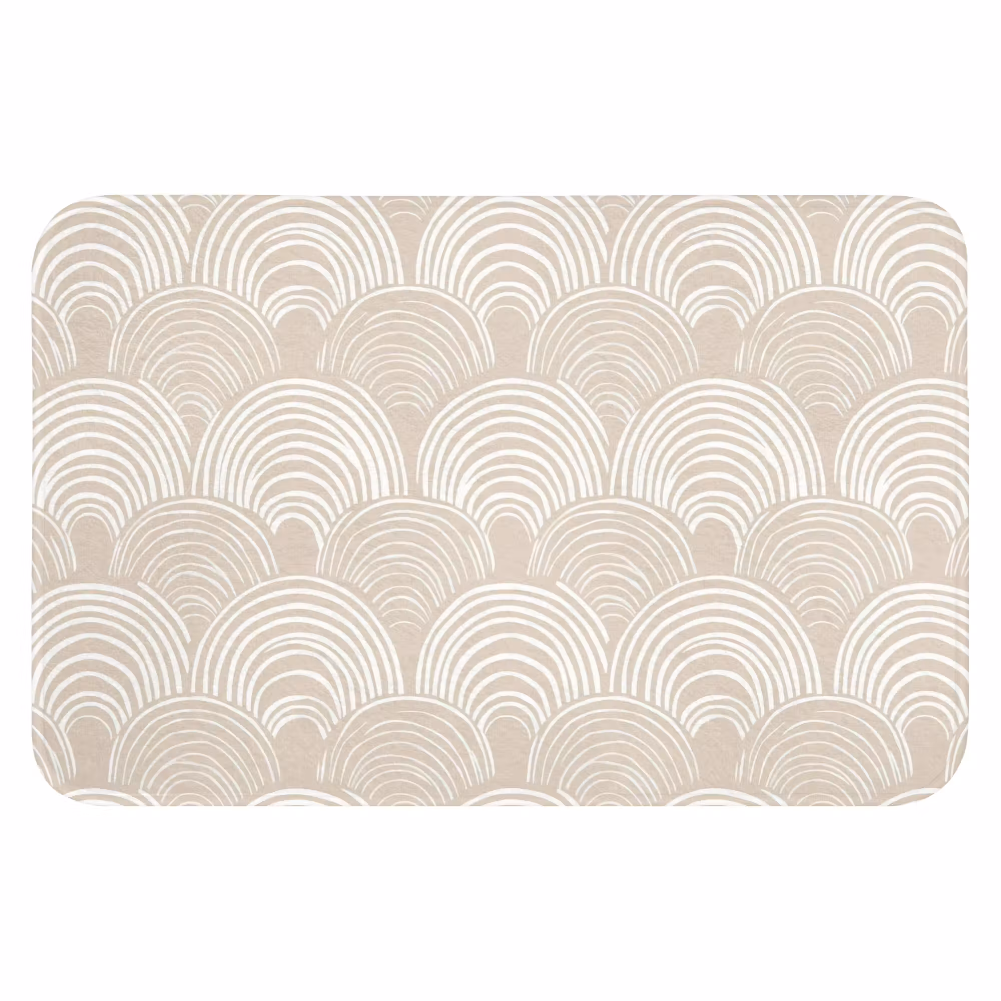 Badematte - Wellen - Textur - Beige