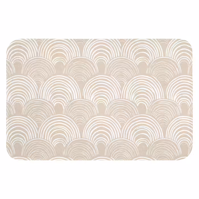 Badematte - Wellen - Textur - Beige