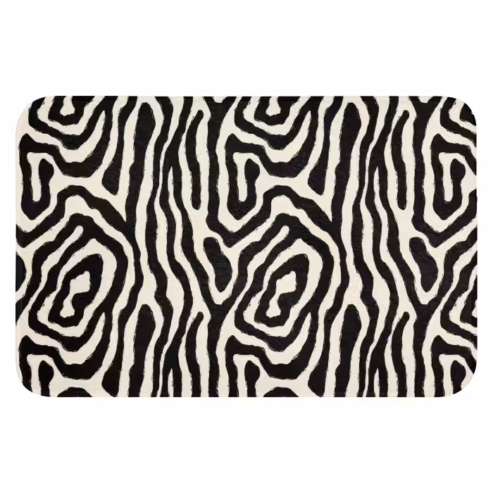 Badematte - Zebra – Schwarz – Abstrakt