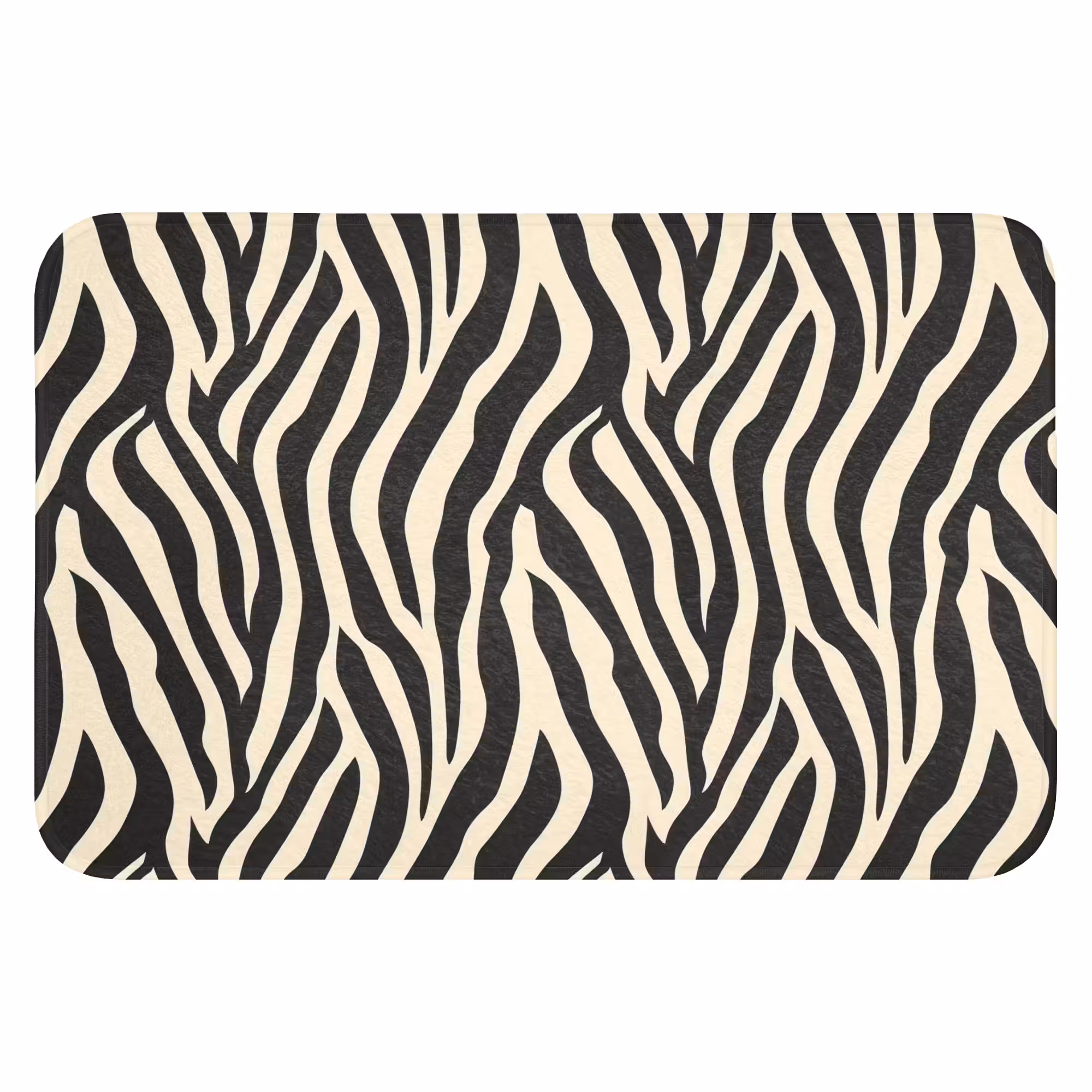 Badematte - Zebra - Druck - Klassisch - Schwarz