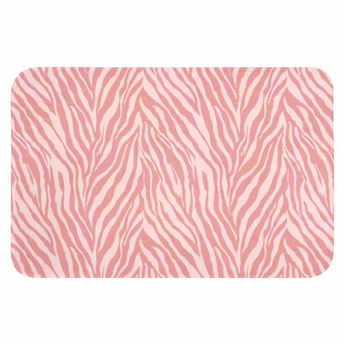 Badematte - Zebra - Druck - Rosa