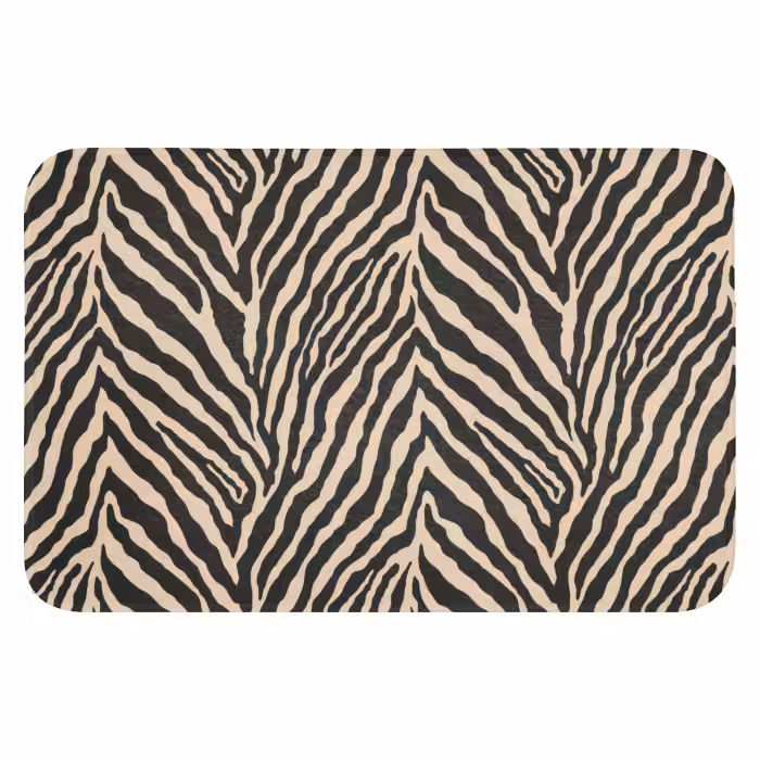 Badematte - Zebra - Klassisch - Schwarz