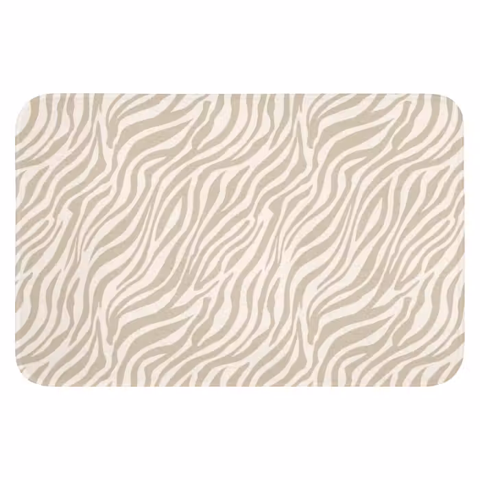 Badematte - Zebra - Muster - Beige