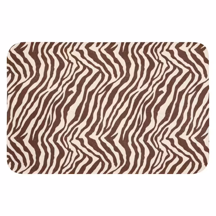 Badematte - Zebra - Muster - Schwarz - Weiß