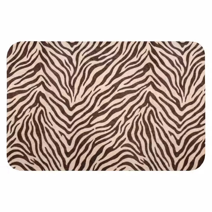 Badematte - Zebra - Streifen - Braun