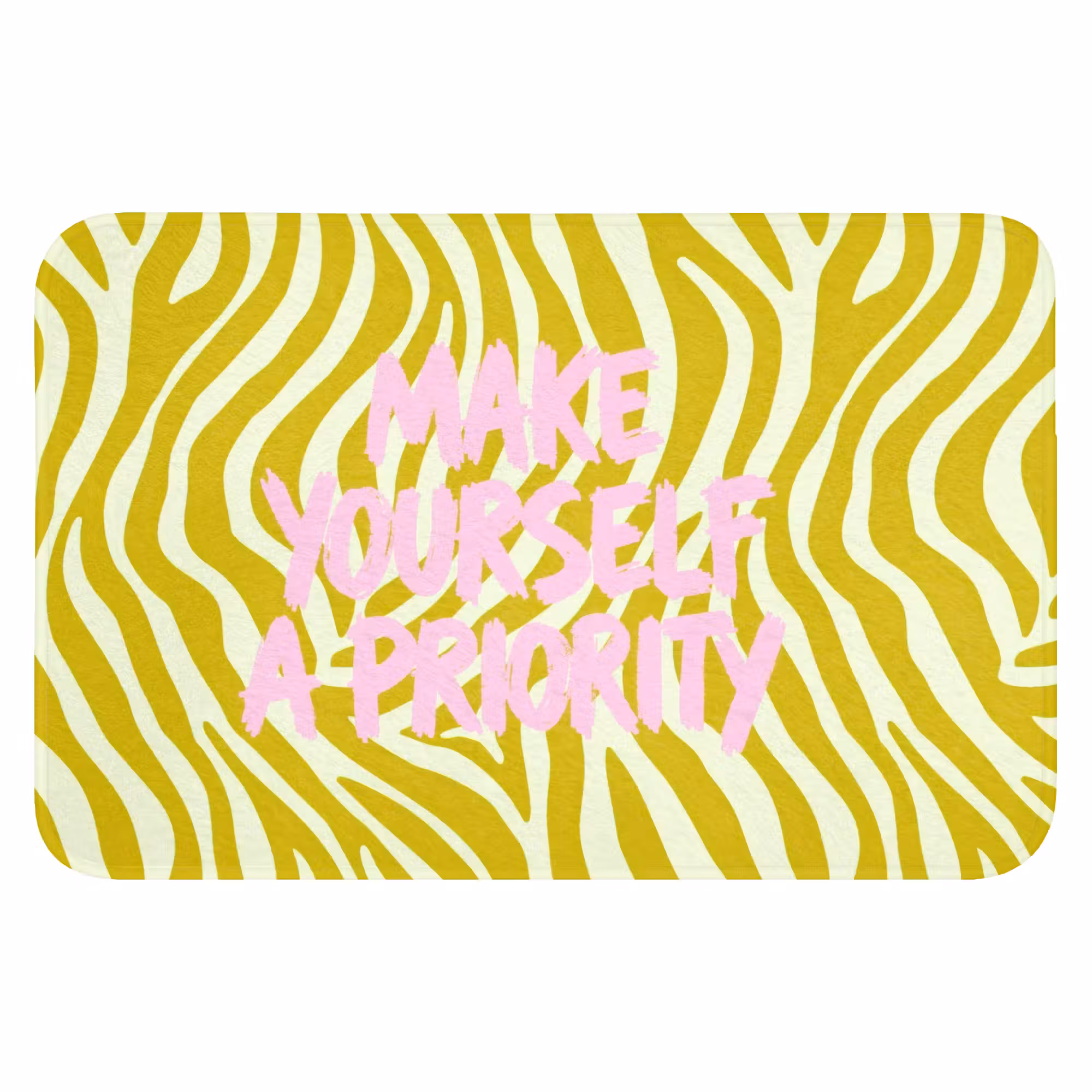 Badematte - Zebradruck - Vorrangig - Rosa