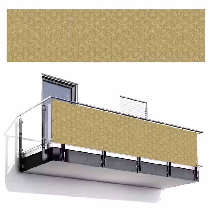 Balkonsichtschutz - Fächer - Geometrisch - Grün