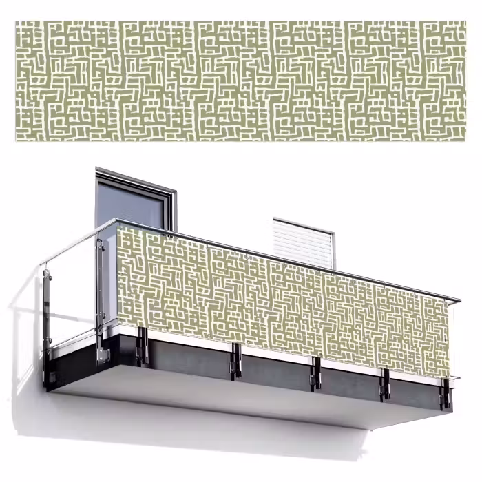 Balkonsichtschutz - Grafik - Muster - Grün