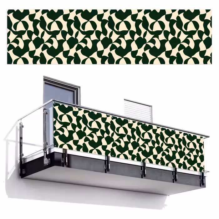 Balkonsichtschutz - Grün - Bio-Oberflächen - Creme