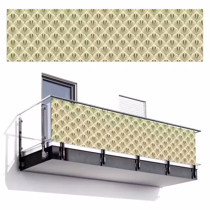 Balkonsichtschutz - Klassisch - Ventilator - Grün