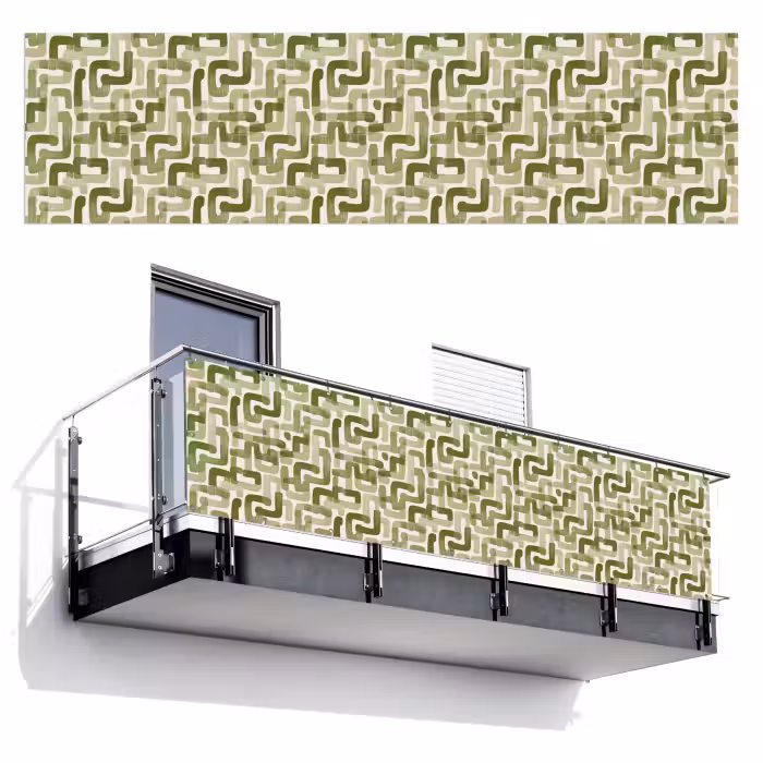 Balkonsichtschutz - Modern - Grafisch - Grün