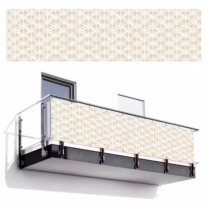 Balkonsichtschutz - Motiv - Modern - Beige