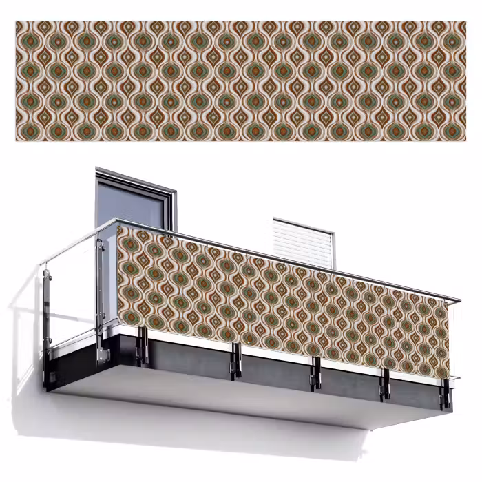 Balkonsichtschutz - Motiv - Muster - Farbenfroh