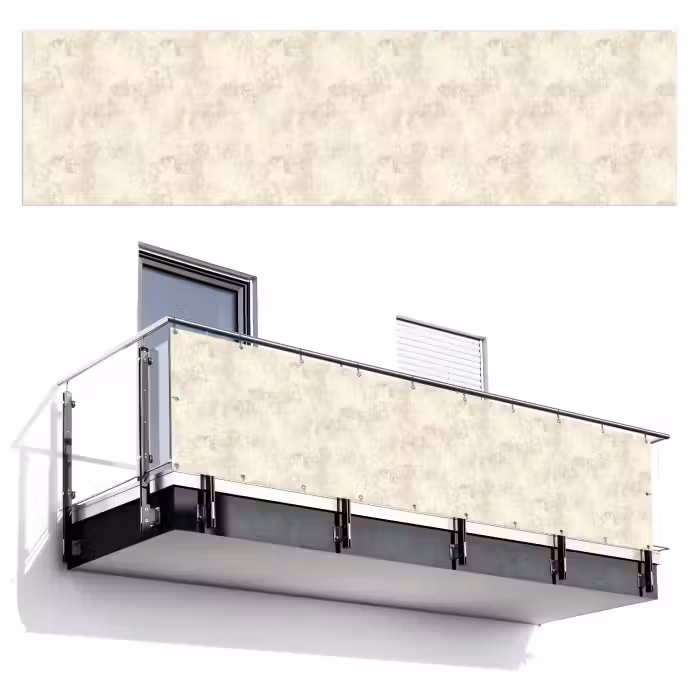 Balkonsichtschutz - Muster - Organisch - Beige