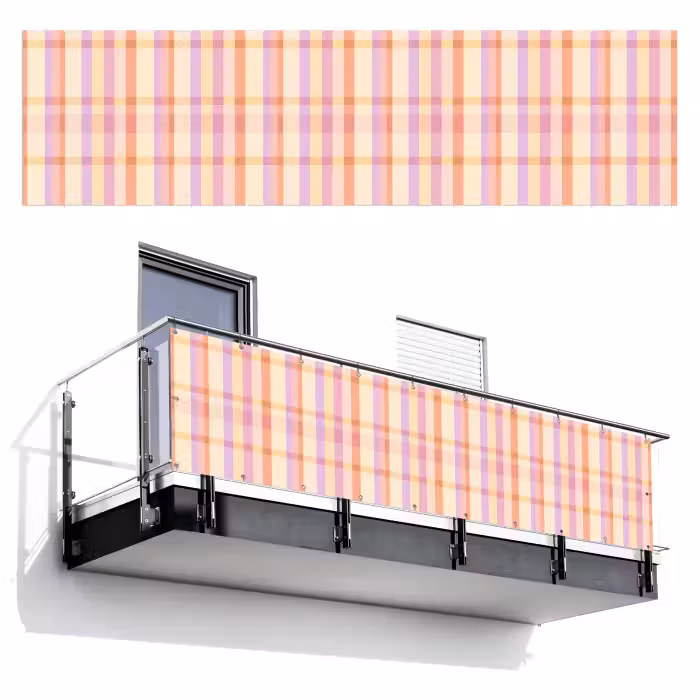 Balkonsichtschutz - Pastell - ohne Muster - Geometrisch