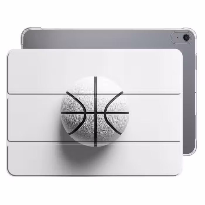 iPad-Hülle - Basketball - Weiß - Schatten - Linien