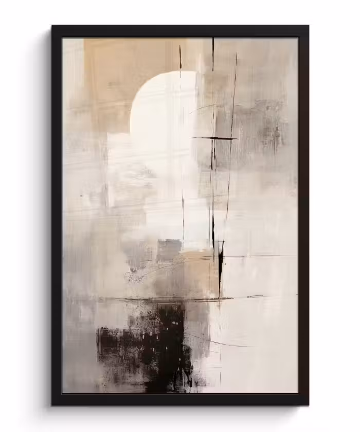 Bilder mit Rahmen - Abstrakt - Kunst - Grau