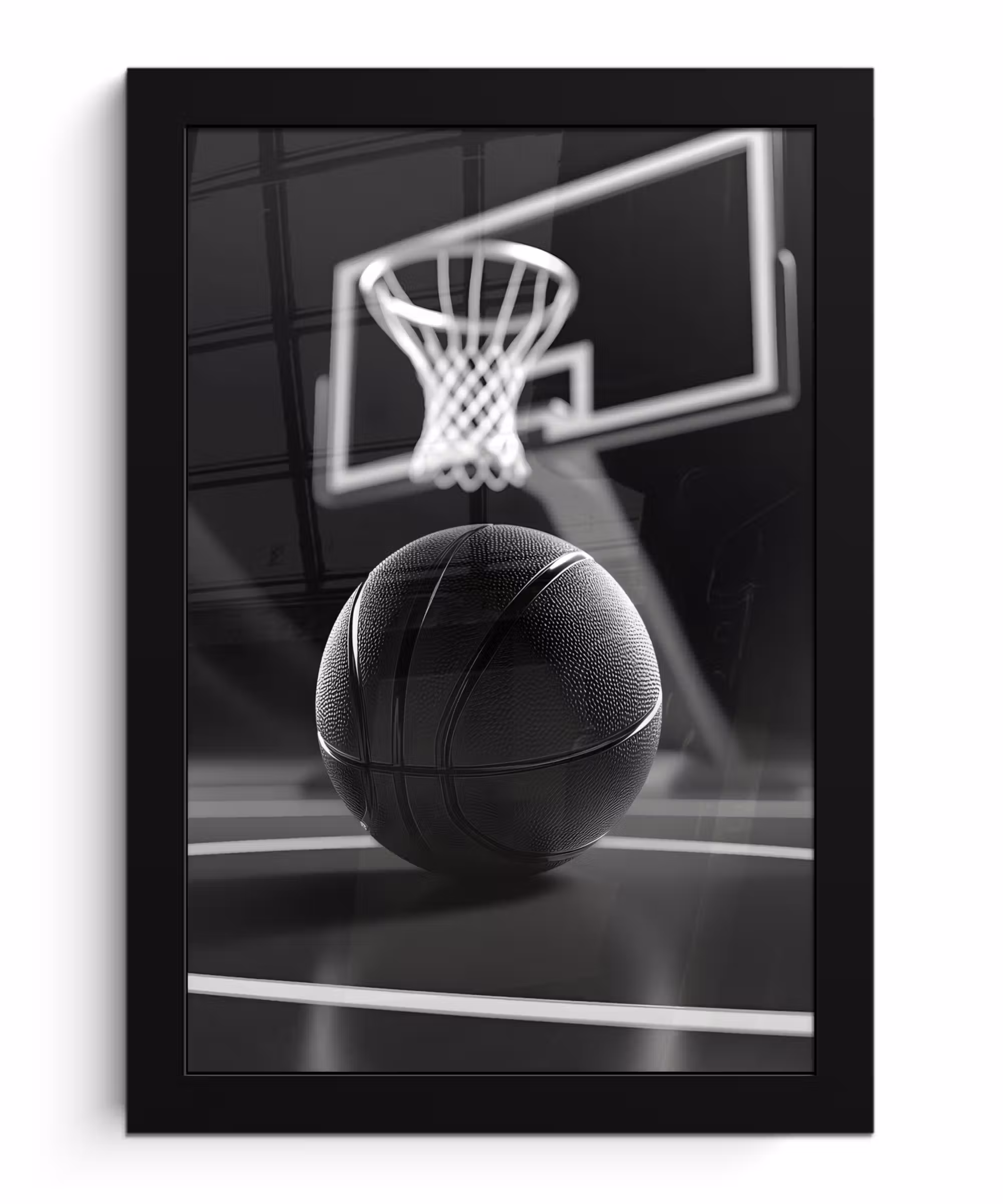 Bilder mit Rahmen - Basketball - Basketballplatz - Linien