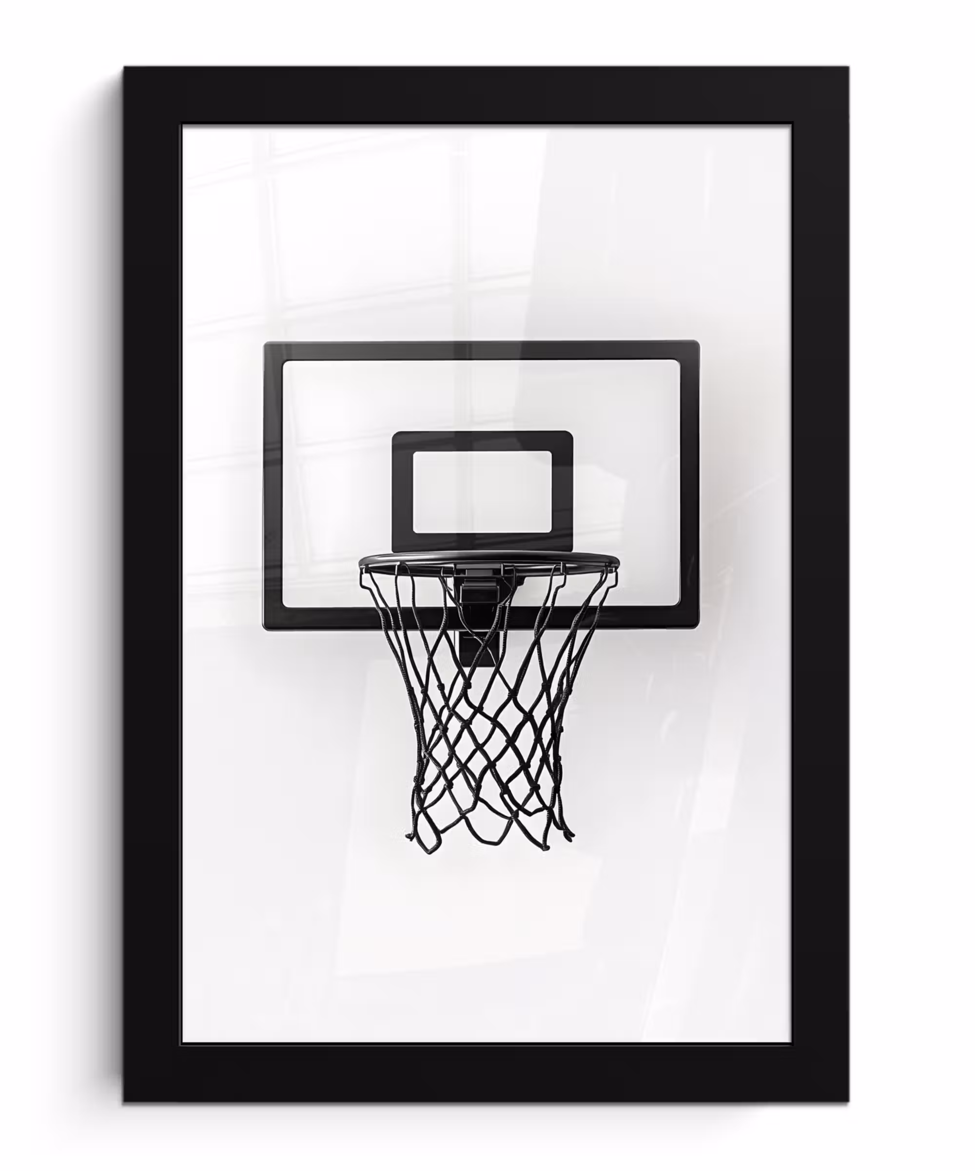 Bilder mit Rahmen - Basketballbrett - Minimalistisch - Schwarz