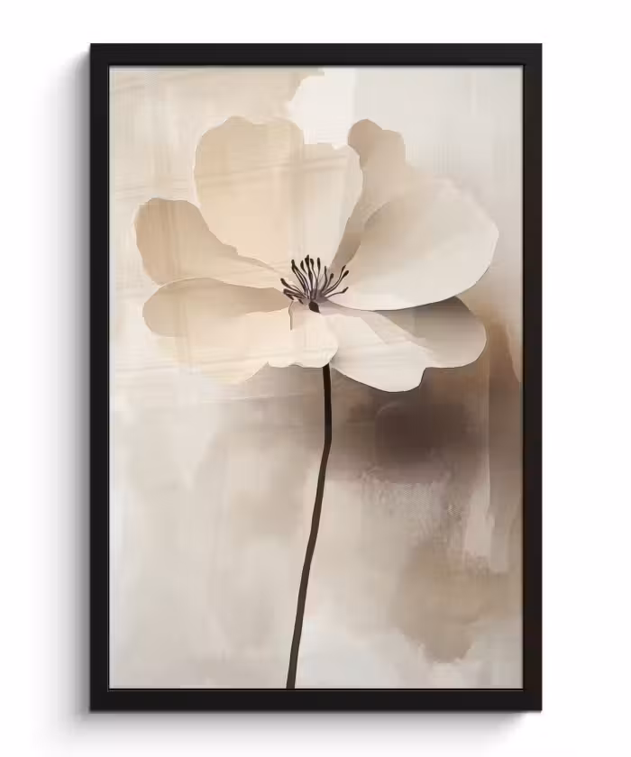 Bilder mit Rahmen - Blume - Beige - Farbe - Schatten
