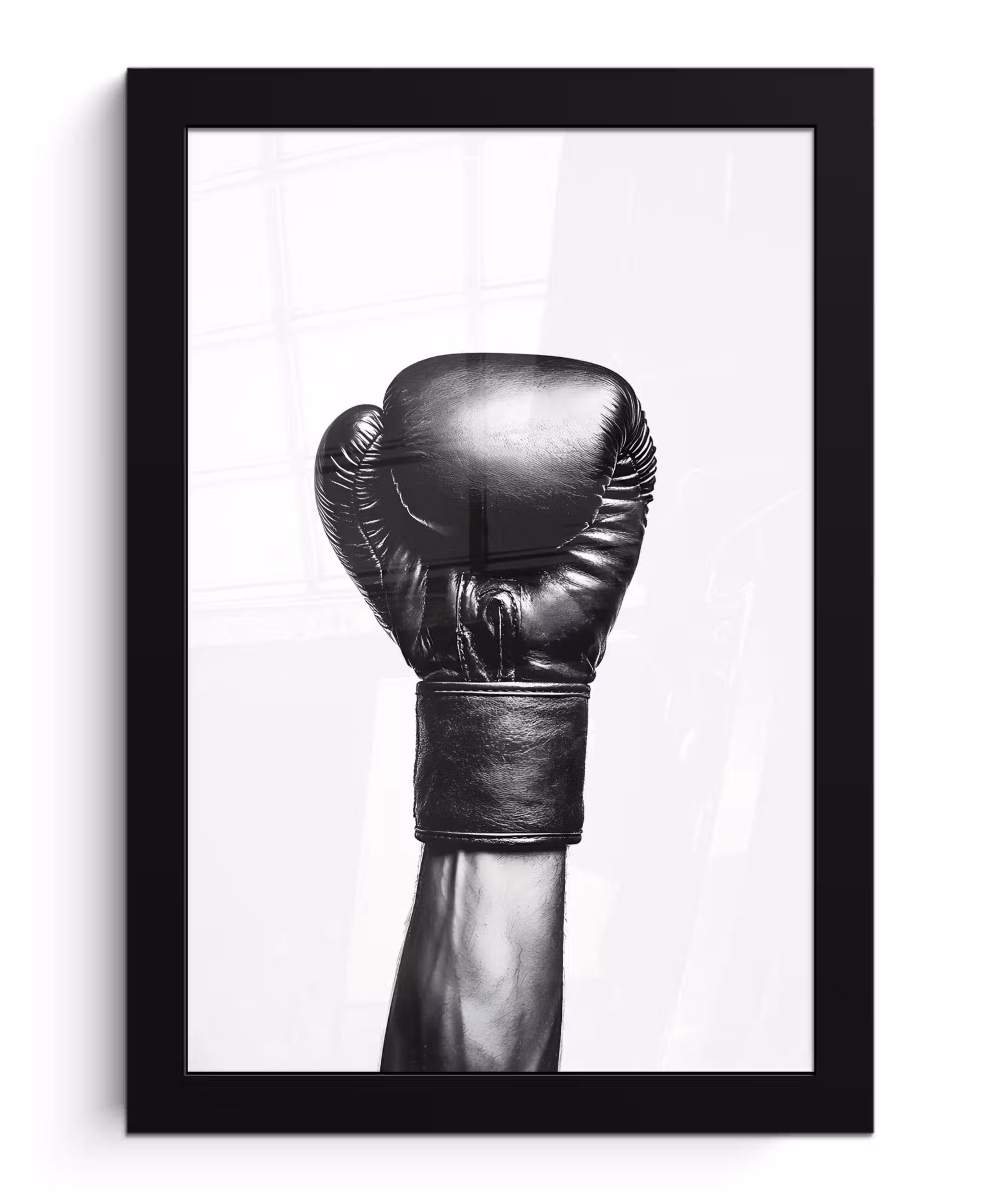 Bilder mit Rahmen - Boxhandschuh - Schwarz - Hand