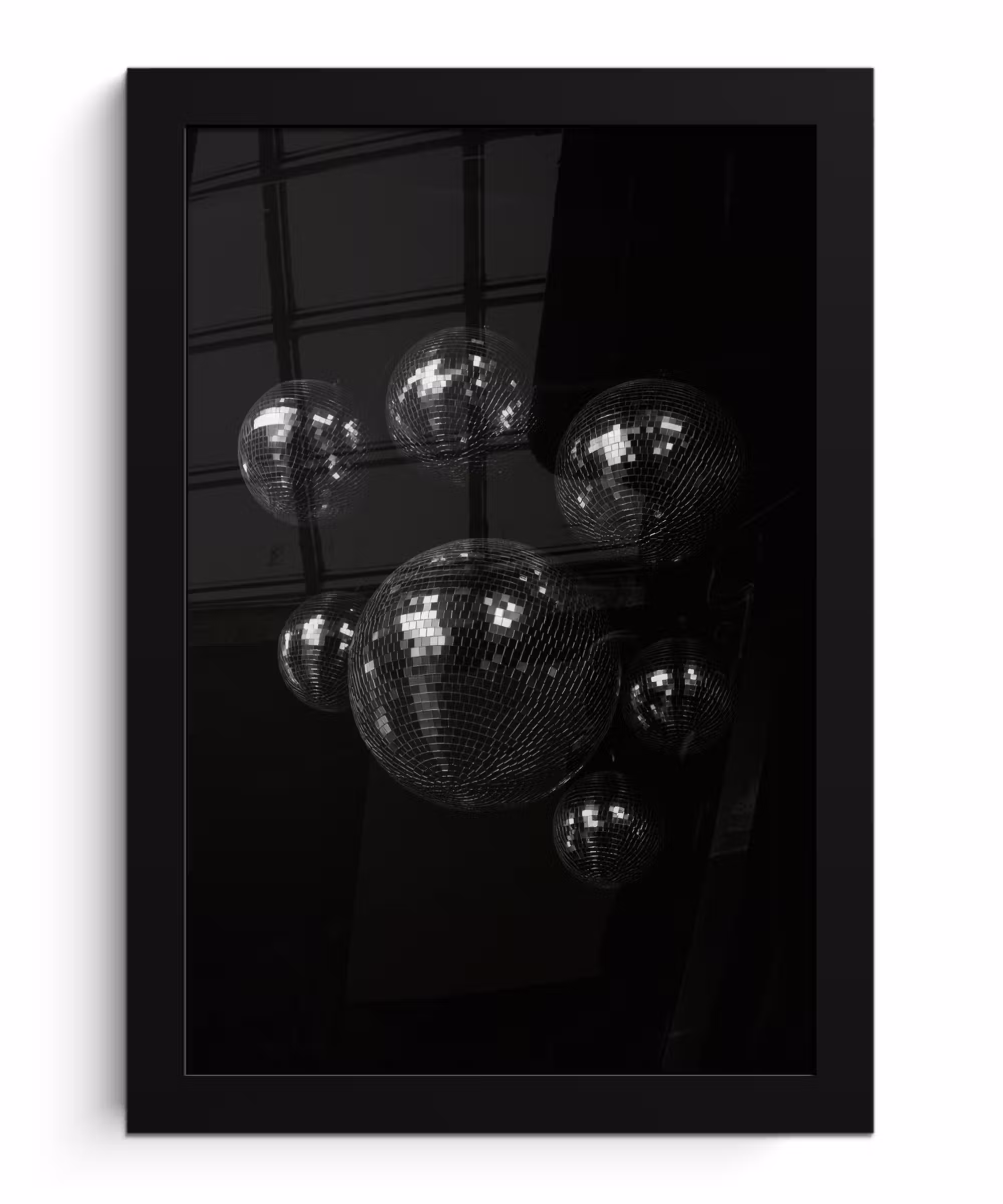 Bilder mit Rahmen - Disco-Kugeln - Minimalistisch - Schwarz