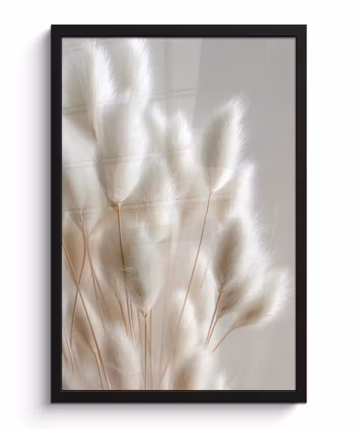 Bilder mit Rahmen - Federn - Beige - Minimalistisch