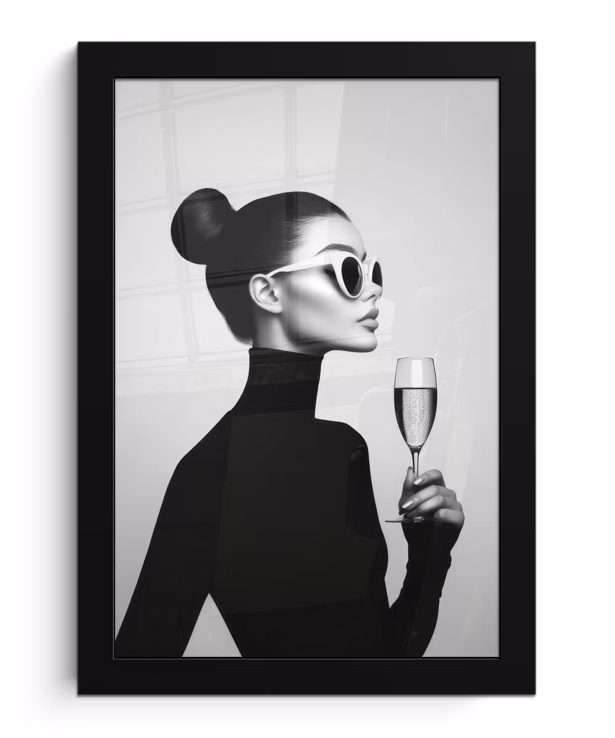 Bilder mit Rahmen - Frau - Champagner - Modern