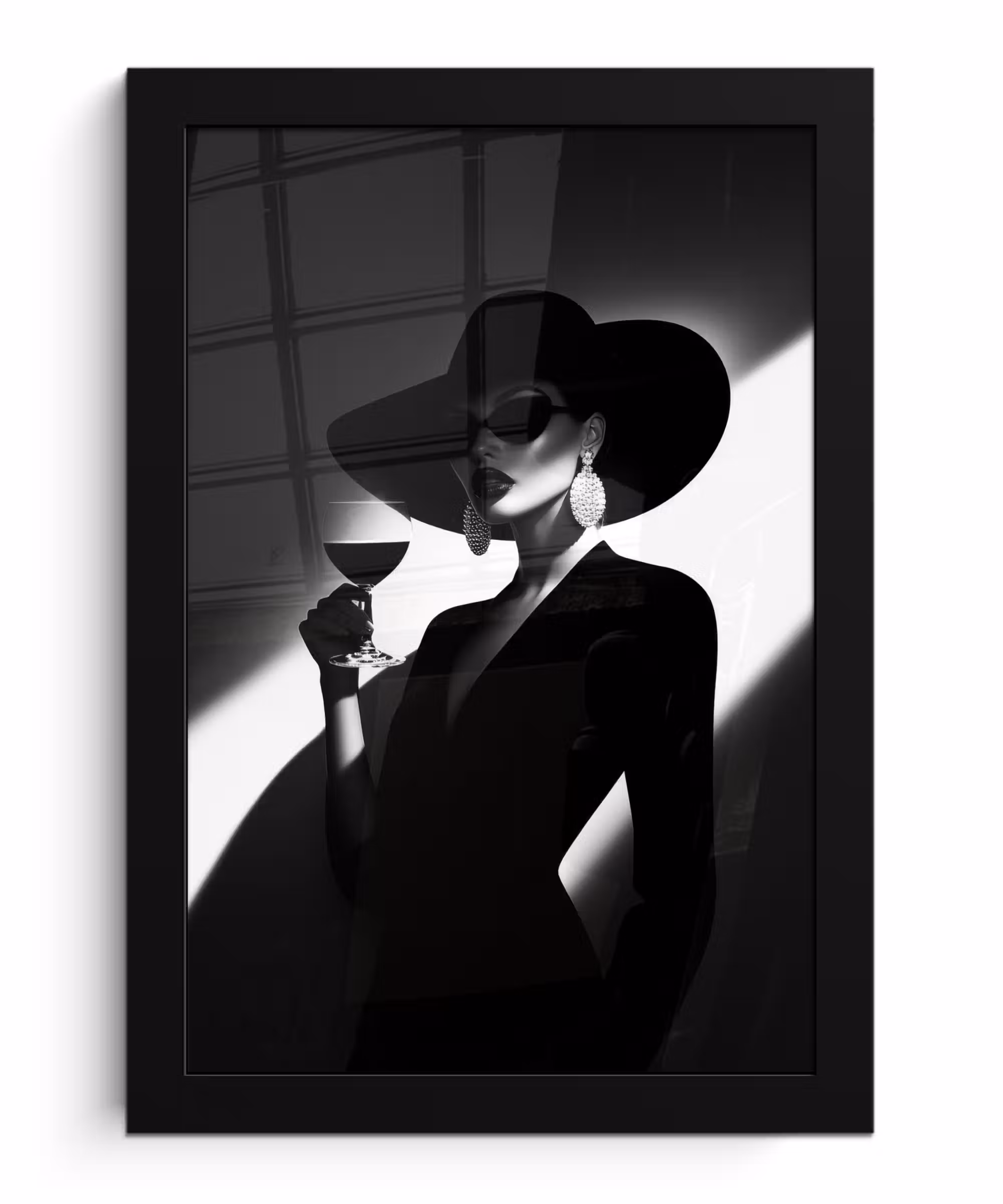 Bilder mit Rahmen - Frau - Wein - Chic