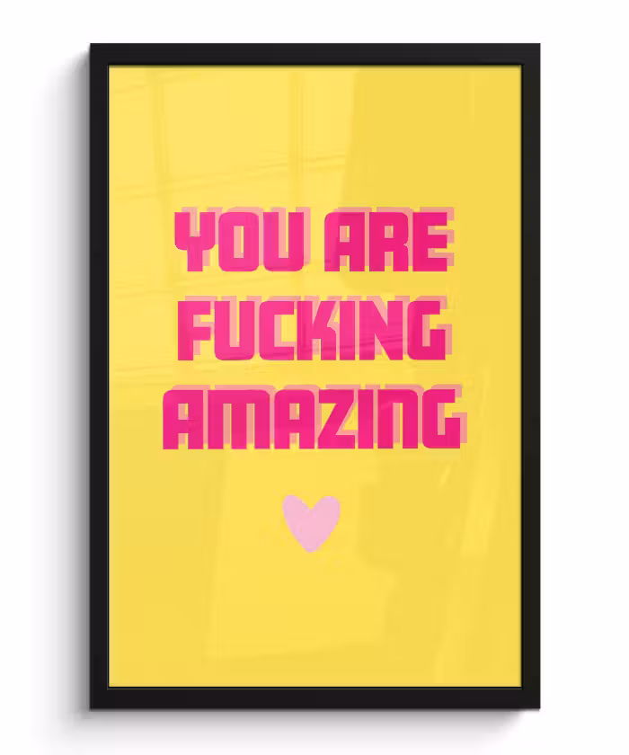 Bilder mit Rahmen - Gelb - Valentinstag - Text