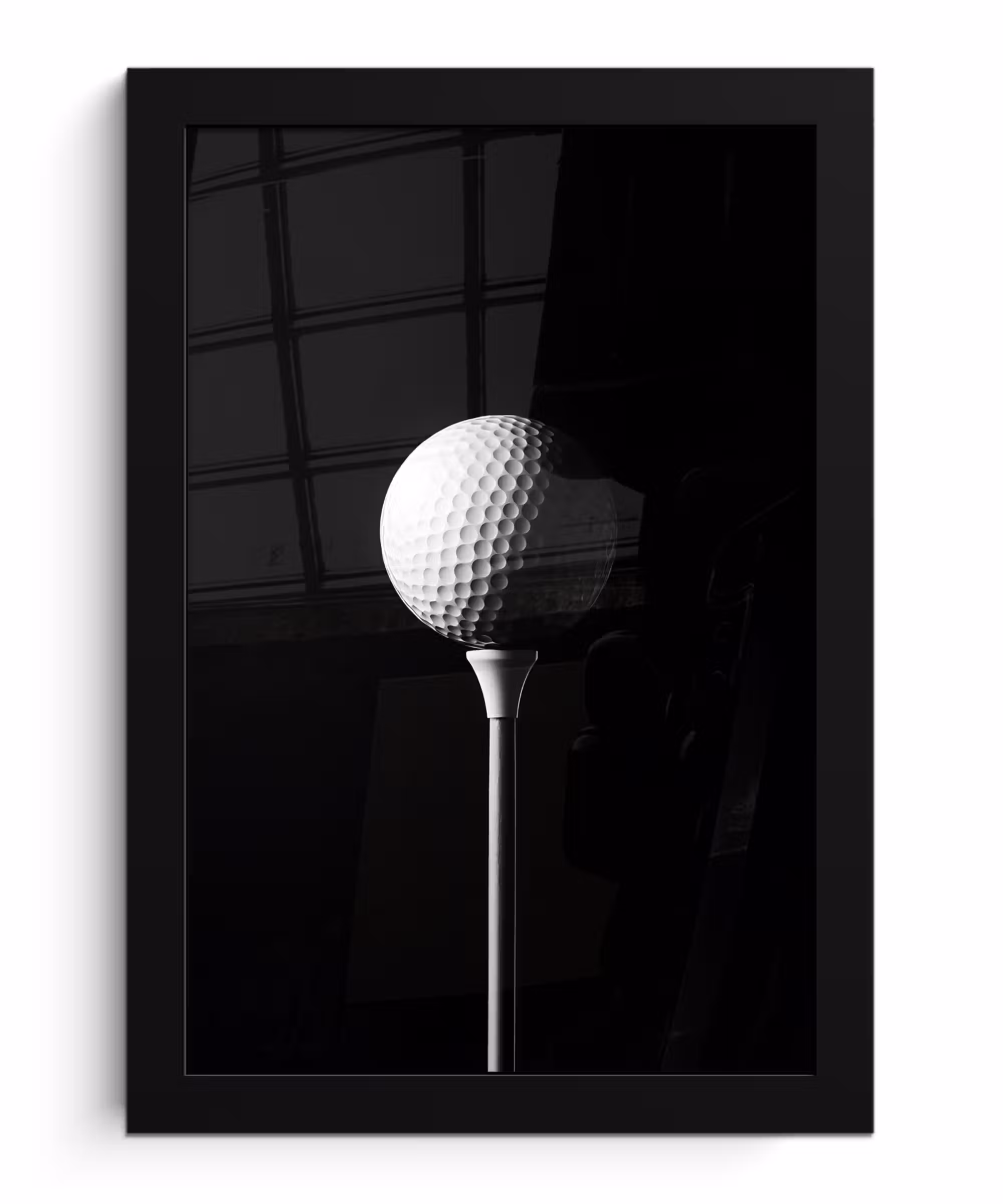 Bilder mit Rahmen - Golfball - Minimalistisch - Weiß