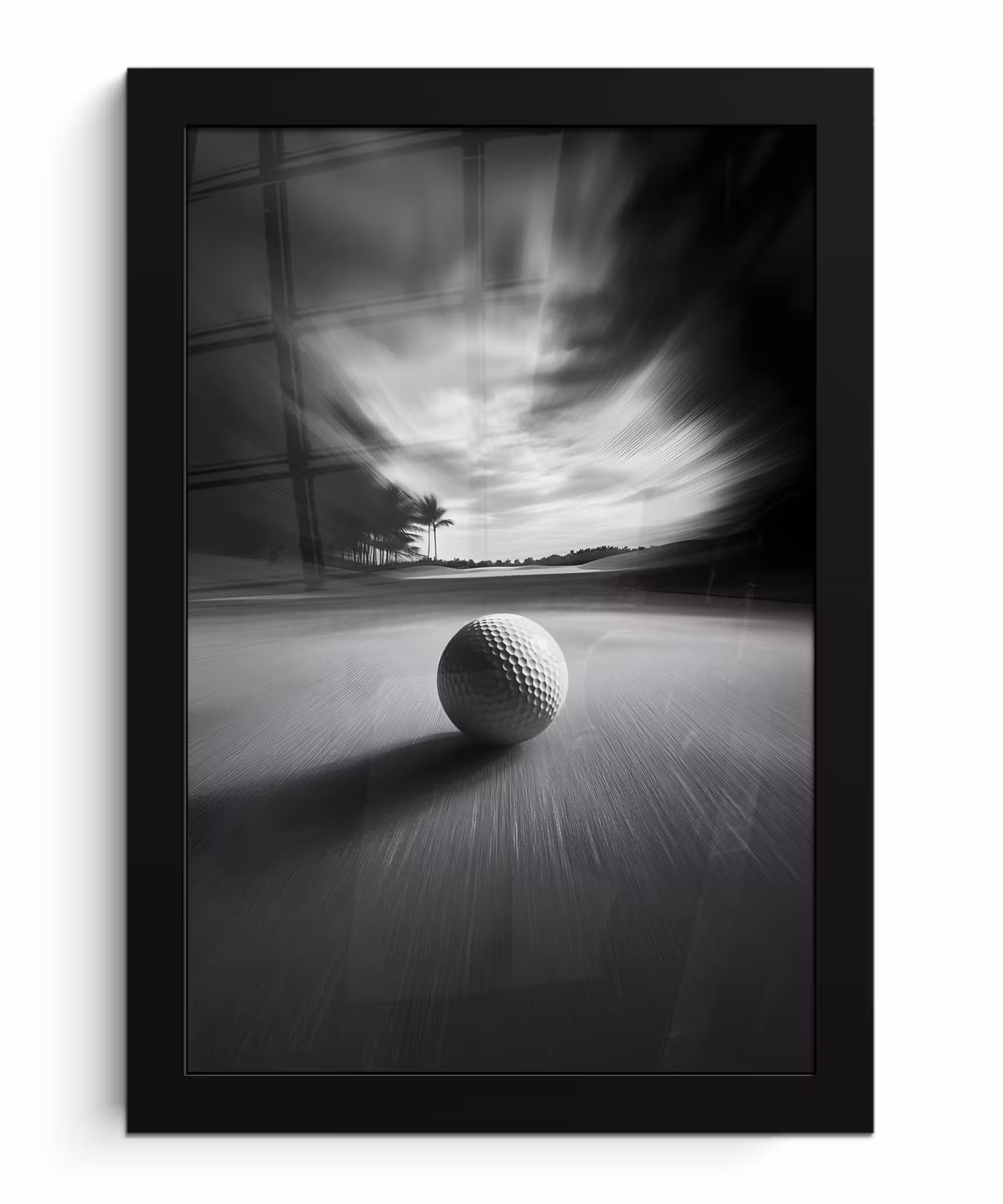 Bilder mit Rahmen - Golfball - Unscharf - Schwarz