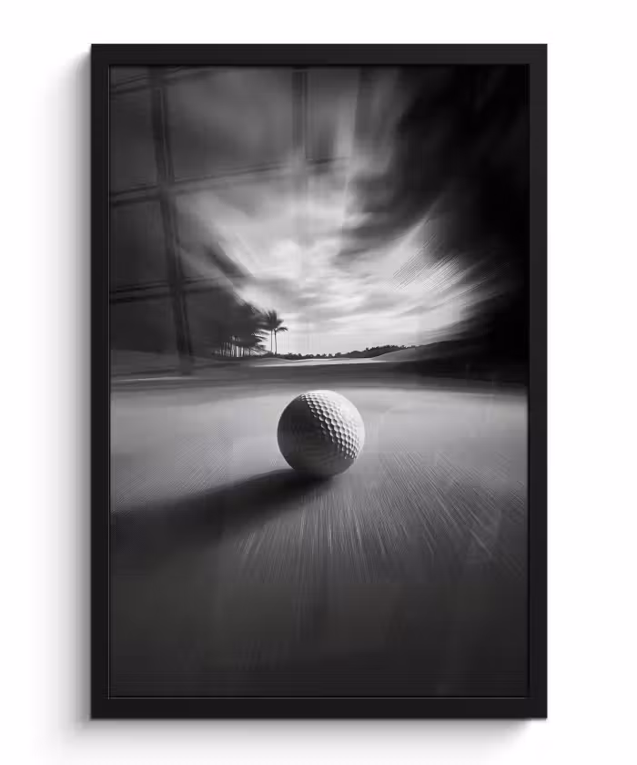 Bilder mit Rahmen - Golfball - Unscharf - Schwarz