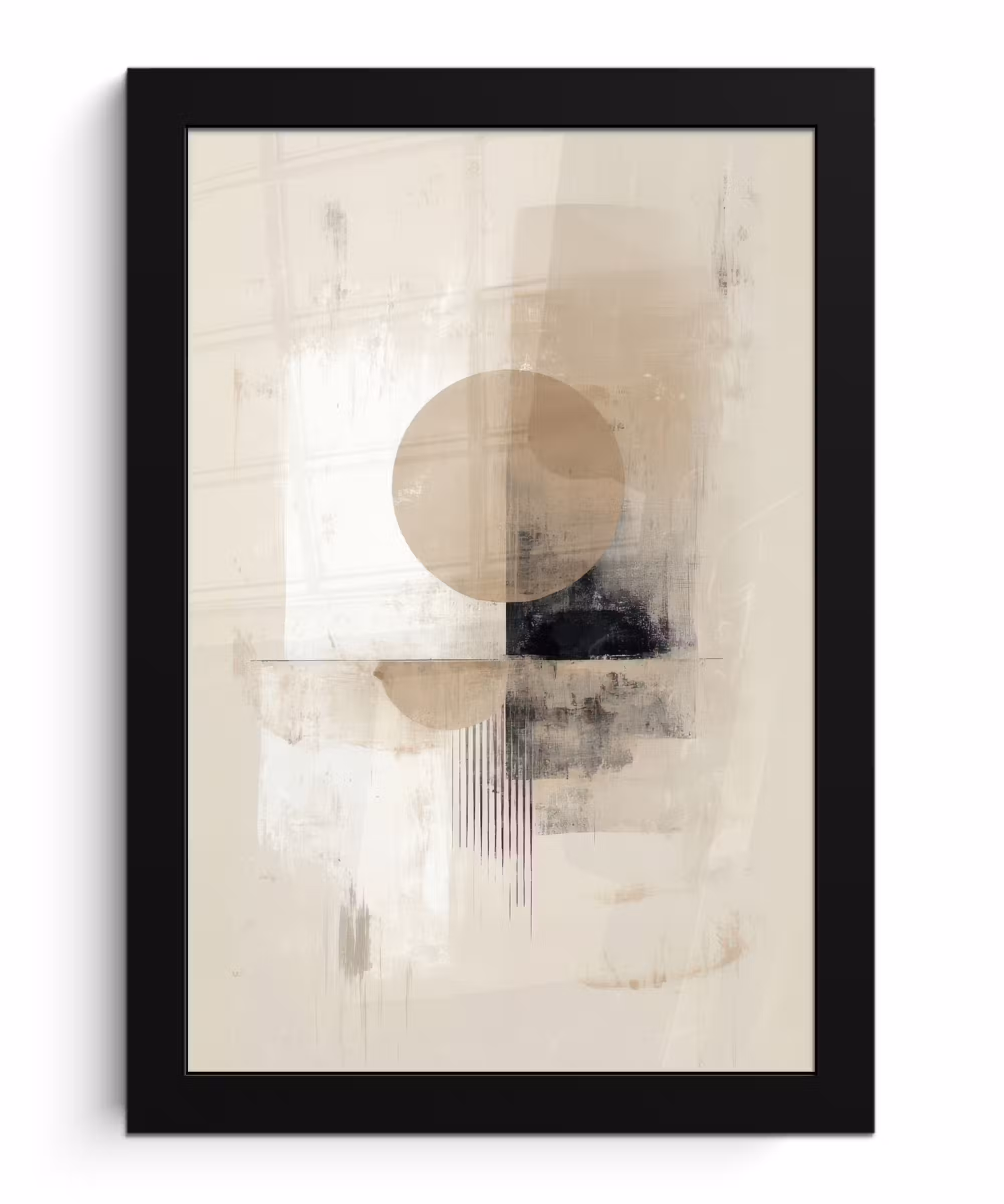 Bilder mit Rahmen - Kreis - Zusammensetzung - Tiefe - Beige