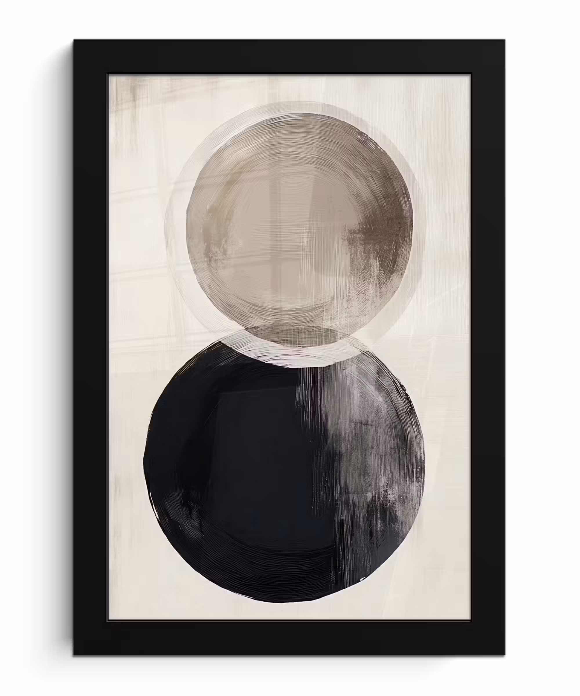 Bilder mit Rahmen - Kreise - Form - Beige - Abstrakt