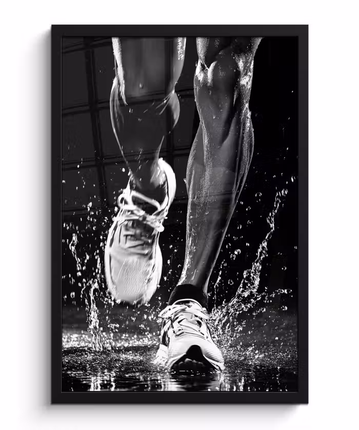 Bilder mit Rahmen - Laufschuhe - Laufen - Drops - Schwarz