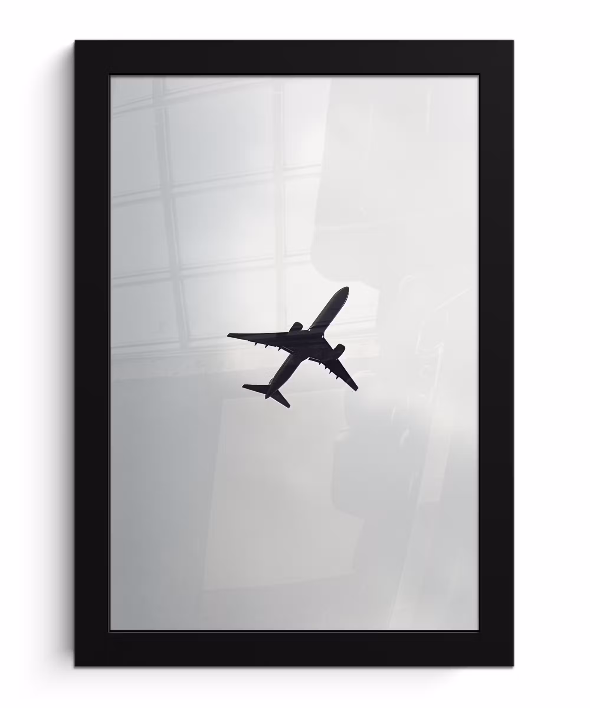 Bilder mit Rahmen - Minimalistisch - Silhouette - Schwarz - Flugzeug