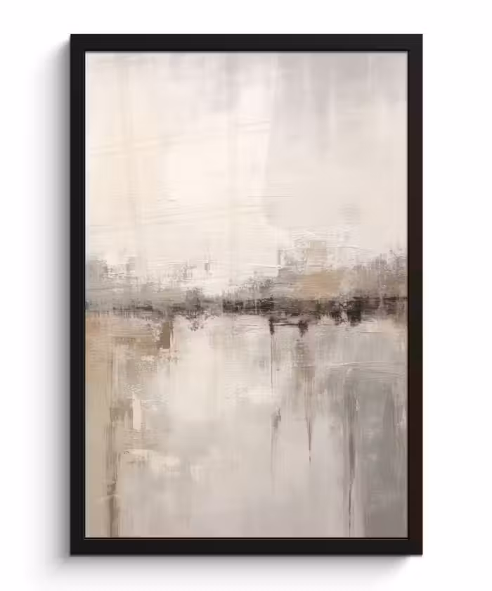 Bilder mit Rahmen - Moderne Kunst - Abstrakt - Beige