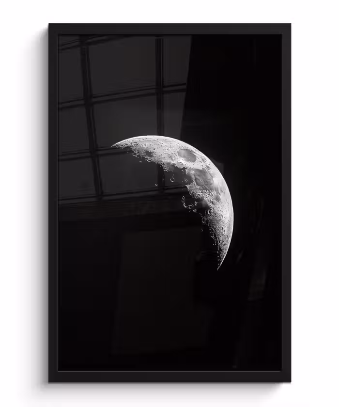 Bilder mit Rahmen - Mond - Himmel - Schwarz - Schatten