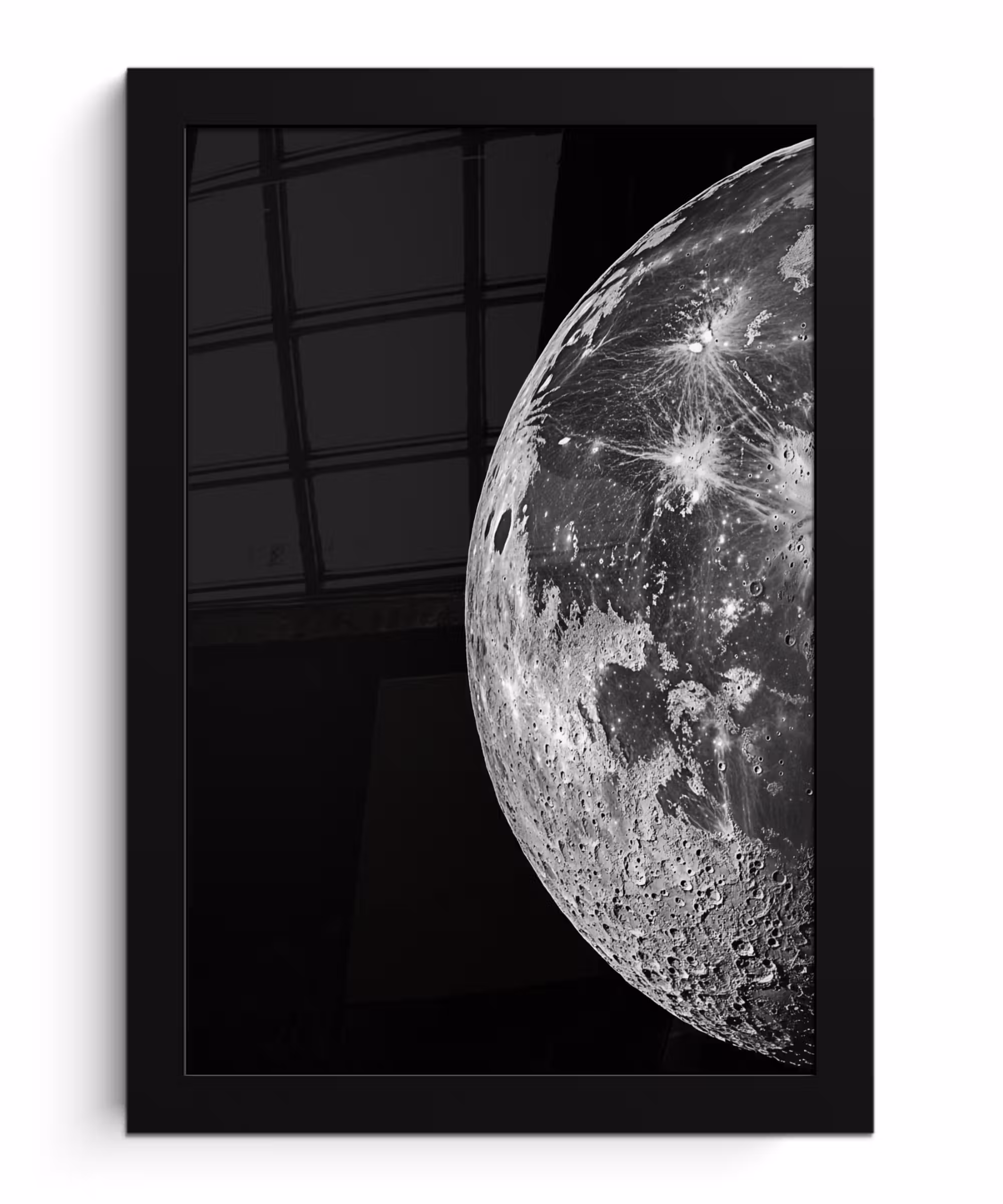 Bilder mit Rahmen - Nahaufnahme - Mond - Weiß - Textur