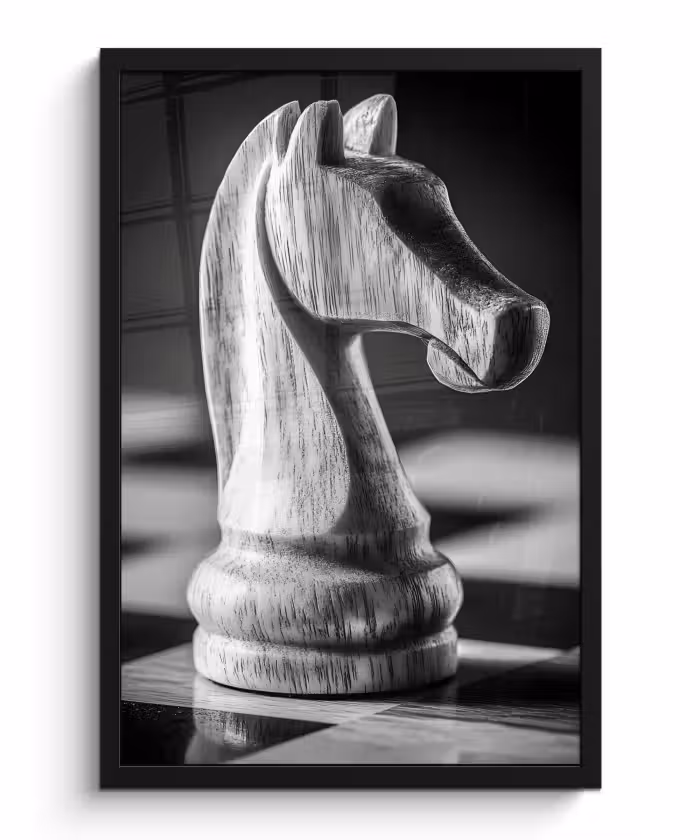 Bilder mit Rahmen - Pferd - Holz - Schautafel - Schwarz