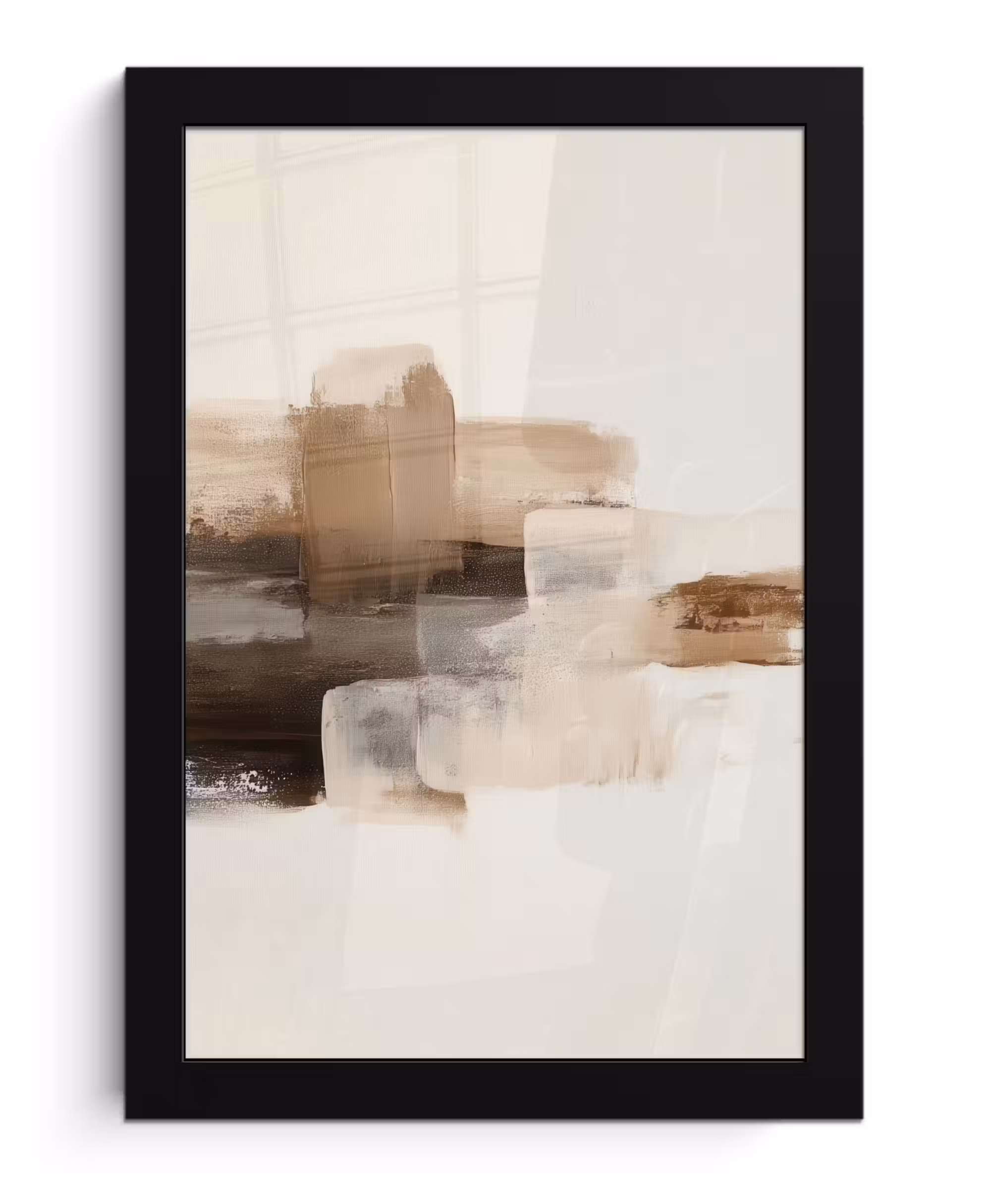 Bilder mit Rahmen - Pinselstriche - Abstrakte Landschaft - Ruhe
