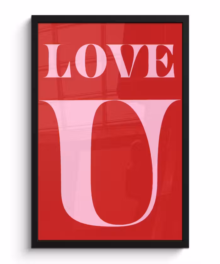 Bilder mit Rahmen - Rot - Liebe - Valentinstag - Rosa